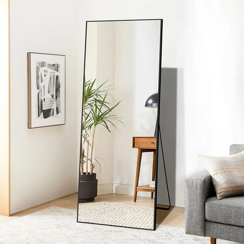 Classic Design Full Length Floor Mirror, Standing Rectangle Floor Mirrors, Body Dressing Mirror for Living Room, Bedroom
