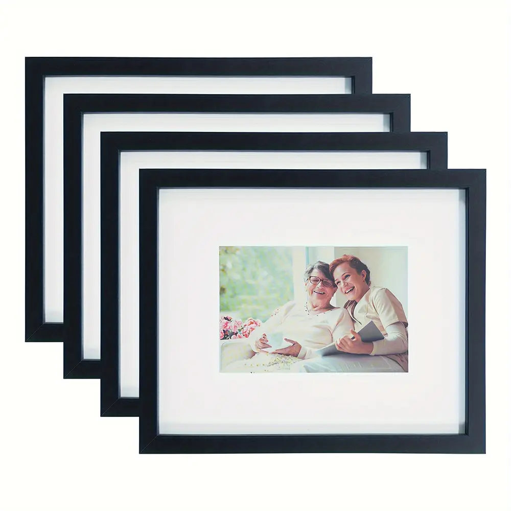 إطارات الصور, 4 حزمة إطارات الصور المجمعة مع 8×10 بوصة, إطار الصورة مع طرق وضع متعددة أفقيًا/عموديًا, الجدار/سطح المكتب