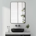 Black Rectangle Mirror For Bathroom