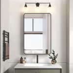 Black Rectangle Mirror Metal Frame