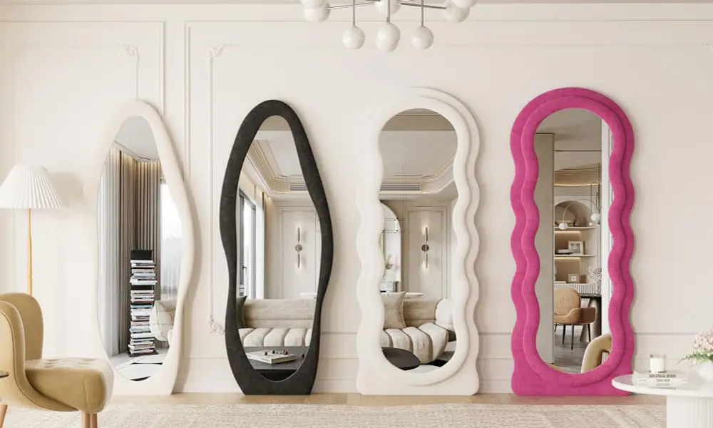 Wavy Floor Mirror